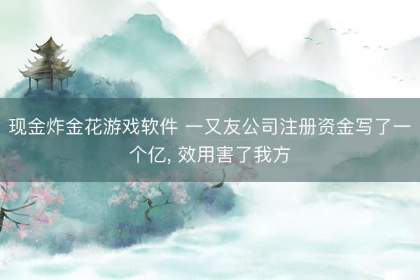 现金炸金花游戏软件 一又友公司注册资金写了一个亿， 效用害了我方