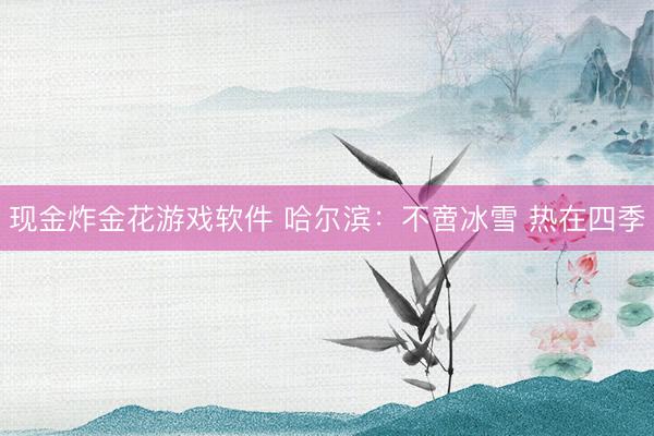 现金炸金花游戏软件 哈尔滨：不啻冰雪 热在四季